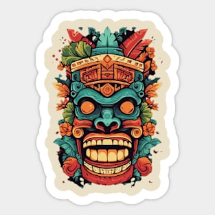 Tiki Head Sticker